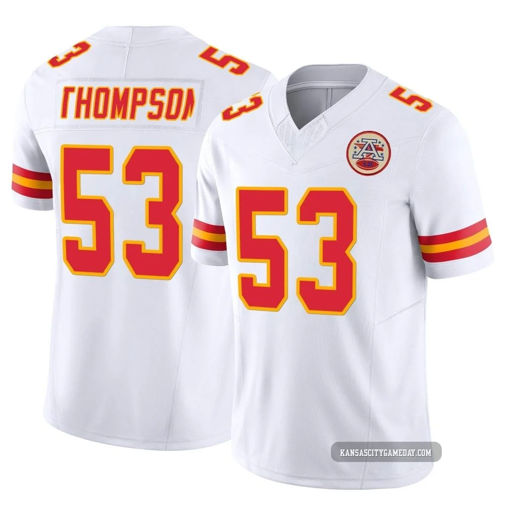 Youth BJ Thompson Kansas City Chiefs ＃53 Limited White Vapor F.U.S.E. Jersey