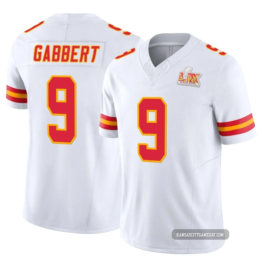 Youth Blaine Gabbert Kansas City Chiefs ＃9 Limited White Vapor F.U.S.E. Super Bowl LIX Jersey