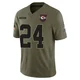 Youth Brashard Smith Kansas City Chiefs ＃24 Limited Olive 2025 Salute to Service Jersey