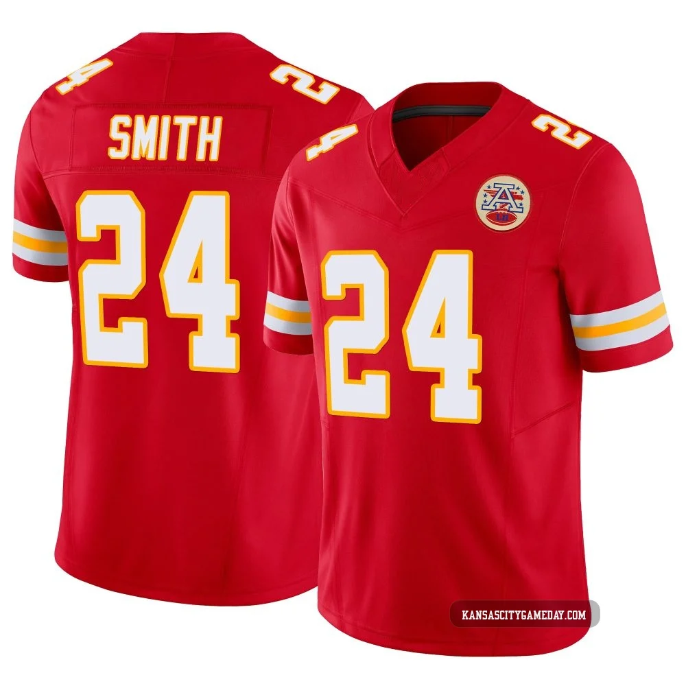 Youth Brashard Smith Kansas City Chiefs ＃24 Limited Red Vapor F.U.S.E. Jersey