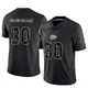 Youth Chris Roland-Wallace Kansas City Chiefs ＃30 Limited Black Reflective Jersey