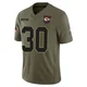 Youth Chris Roland-Wallace Kansas City Chiefs ＃30 Limited Olive 2025 Salute to Service Jersey