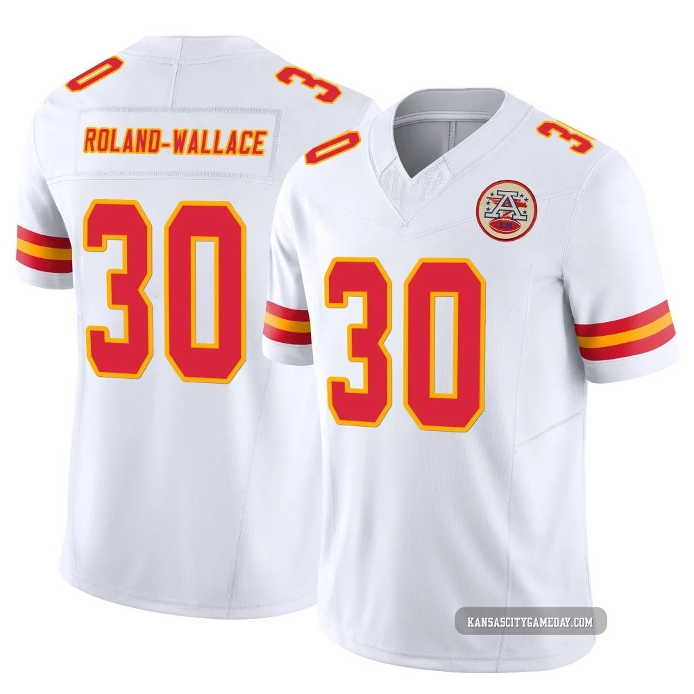 Youth Chris Roland-Wallace Kansas City Chiefs ＃30 Limited White Vapor F.U.S.E. Jersey