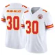 Youth Chris Roland-Wallace Kansas City Chiefs ＃30 Limited White Vapor F.U.S.E. Jersey