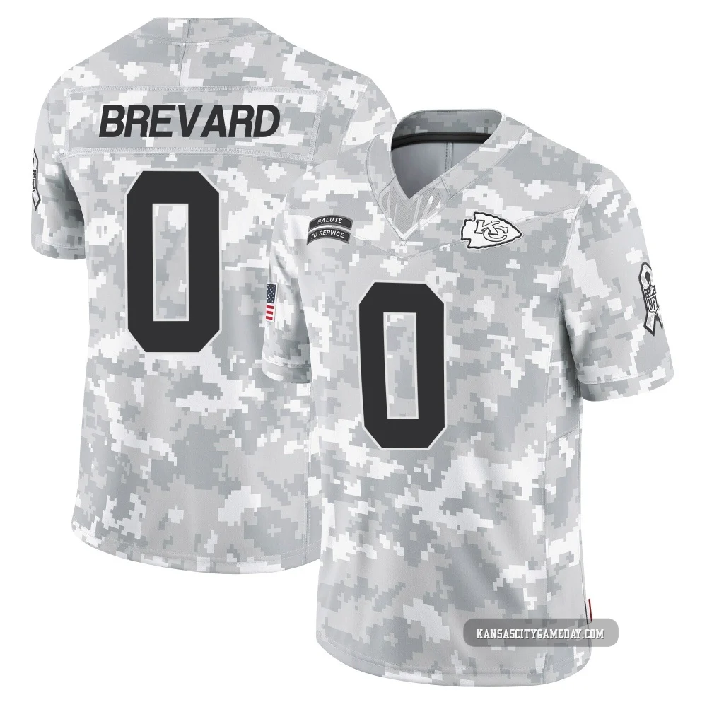 Youth Cole Brevard Kansas City Chiefs ＃0 Limited Arctic Camo 2024 Salute to Service Jersey