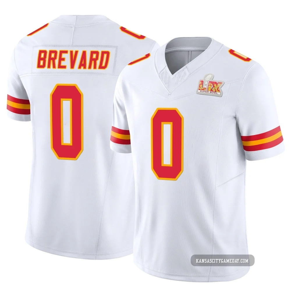 Youth Cole Brevard Kansas City Chiefs ＃0 Limited White Vapor F.U.S.E. Super Bowl LIX Jersey
