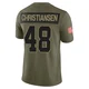 Youth Cole Christiansen Kansas City Chiefs ＃48 Limited Olive 2025 Salute to Service Jersey