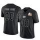Youth Custom Kansas City Chiefs ＃00 Limited Black Reflective Super Bowl LIX Jersey