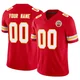 Youth Custom Kansas City Chiefs ＃00 Limited Red Vapor F.U.S.E. Jersey