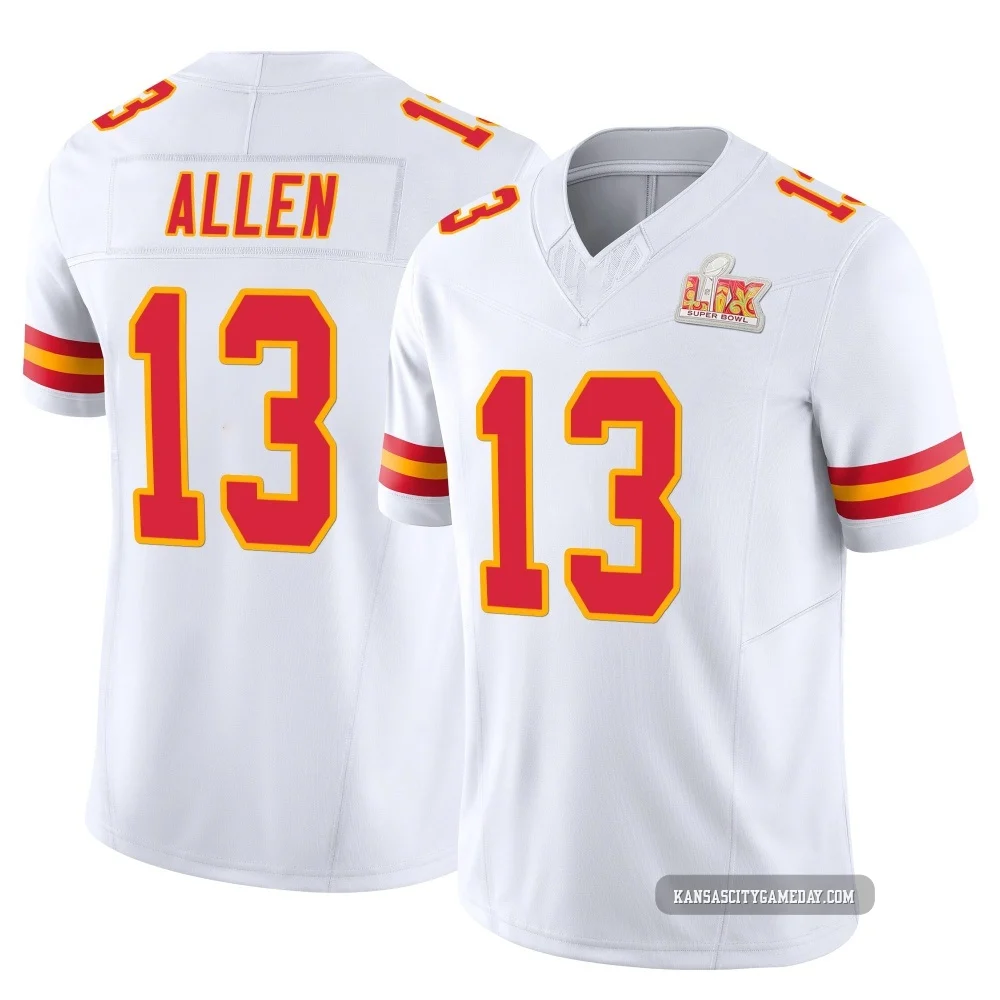 Youth Cyrus Allen Kansas City Chiefs ＃13 Limited White Vapor F.U.S.E. Super Bowl LIX Jersey