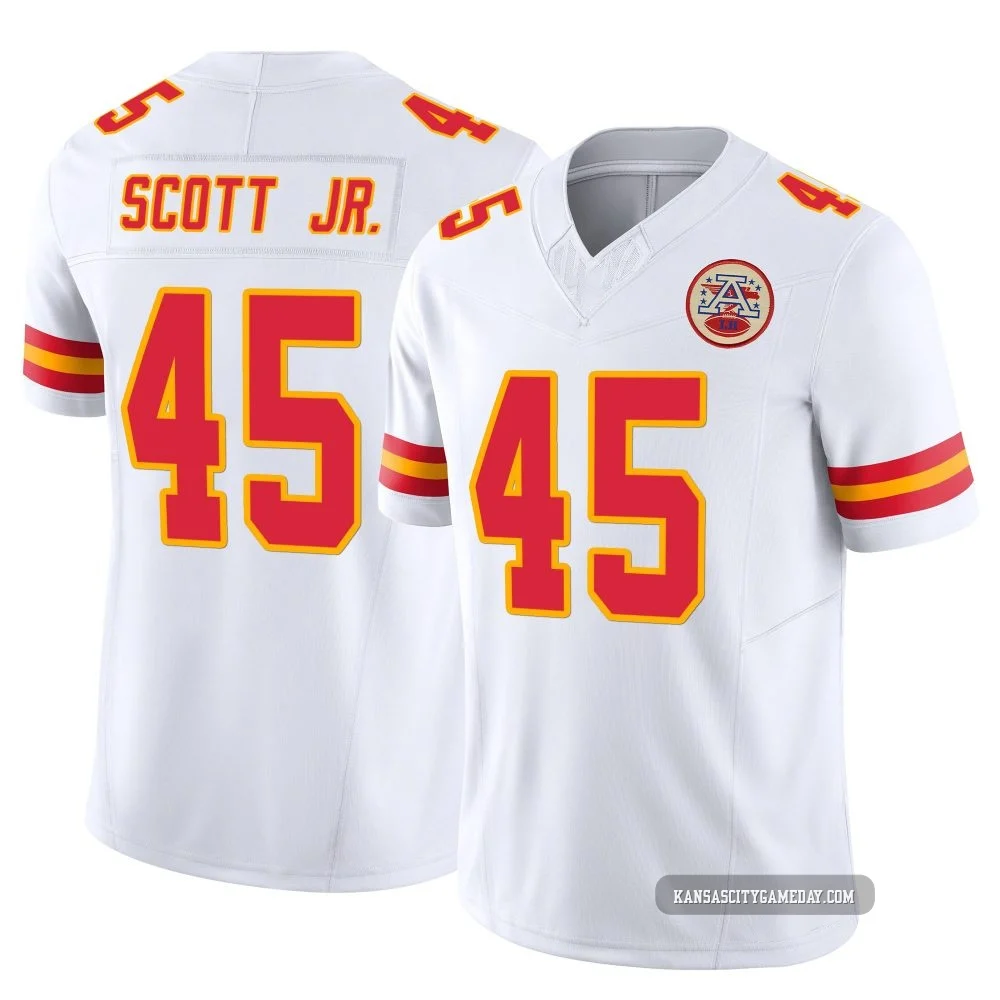 Youth Eric Scott Jr. Kansas City Chiefs ＃45 Limited White Vapor F.U.S.E. Jersey