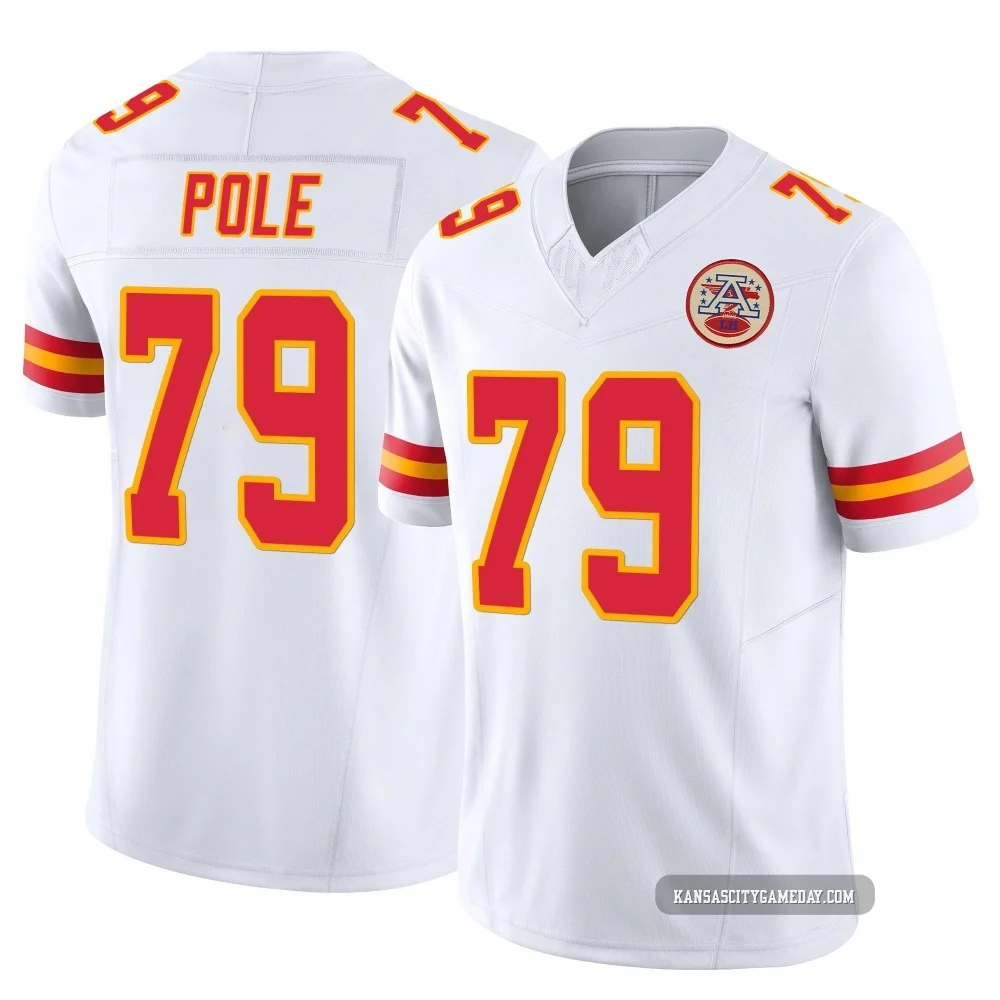 Youth Esa Pole Kansas City Chiefs ＃79 Limited White Vapor F.U.S.E. Jersey