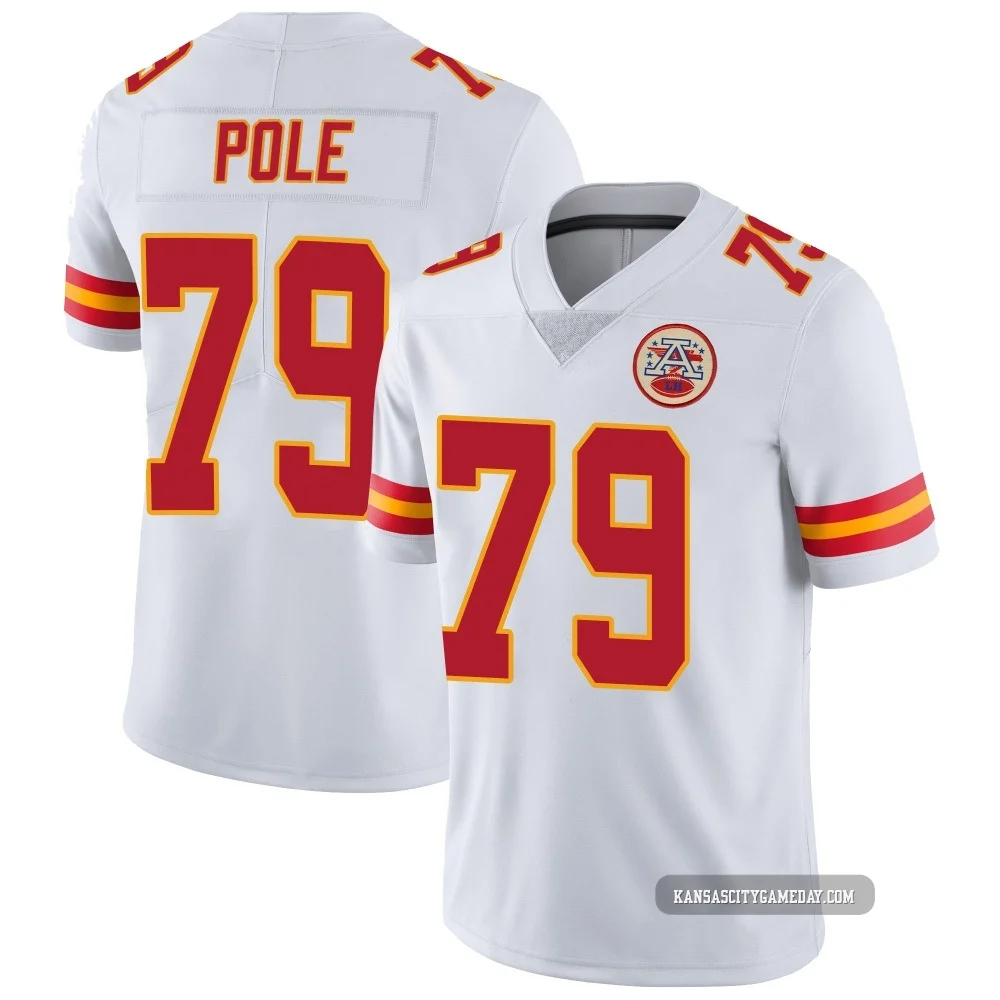 Youth Esa Pole Kansas City Chiefs ＃79 Limited White Vapor Untouchable Jersey