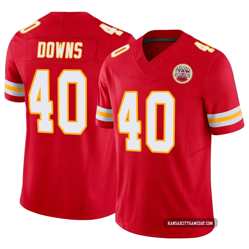 Youth Ethan Downs Kansas City Chiefs ＃40 Limited Red Vapor F.U.S.E. Jersey