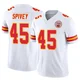 Youth Geor'Quarius Spivey Kansas City Chiefs ＃45 Limited White Vapor F.U.S.E. Jersey