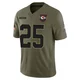 Youth Glendon Miller Kansas City Chiefs ＃25 Limited Olive 2025 Salute to Service Jersey