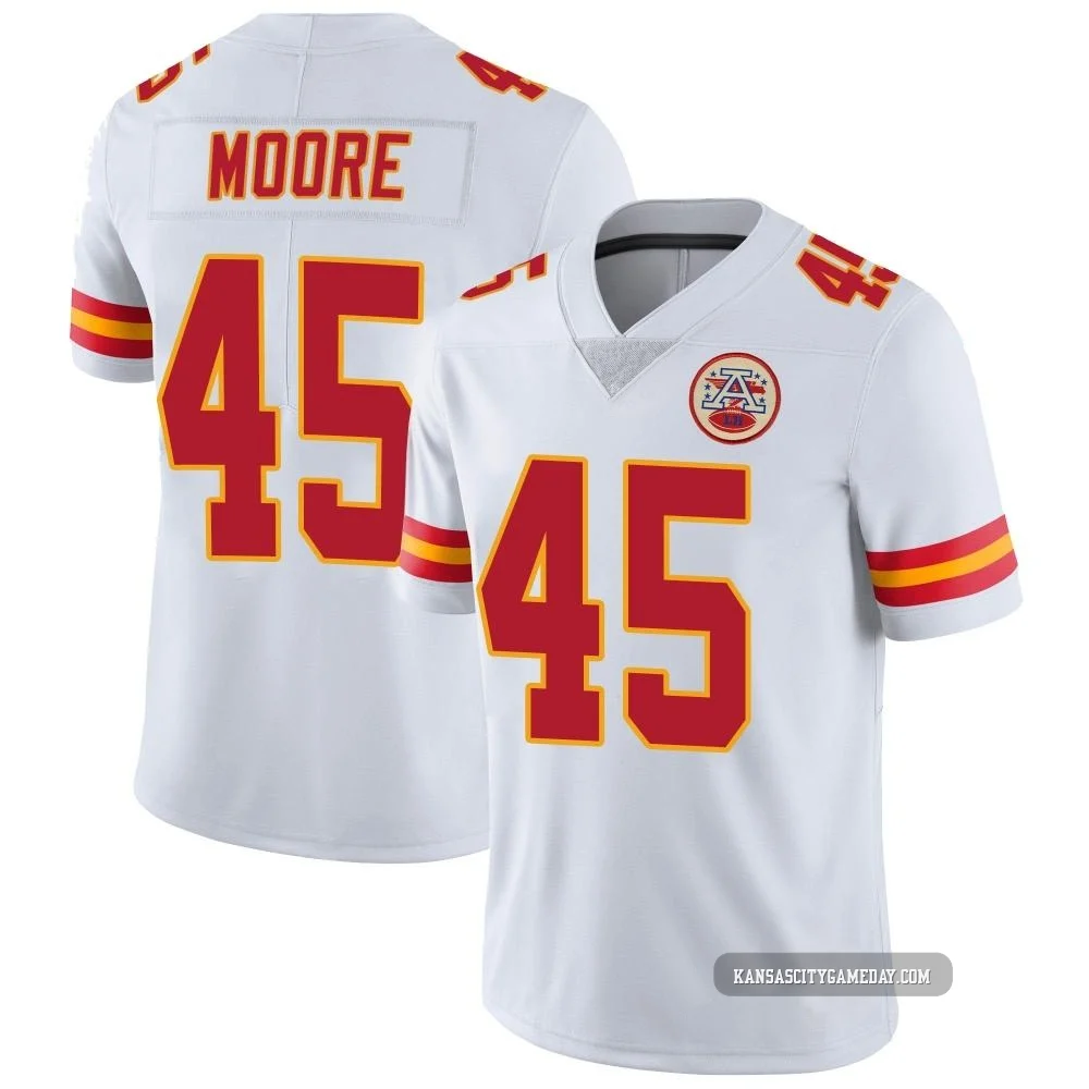 Youth Isaiah Moore Kansas City Chiefs ＃45 Limited White Vapor Untouchable Jersey