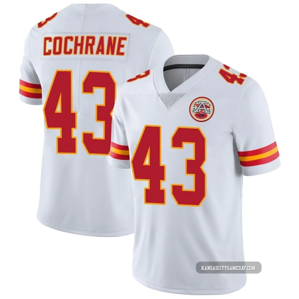 Youth Jack Cochrane Kansas City Chiefs ＃43 Limited White Vapor Untouchable Jersey