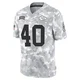 Youth Jacobe Covington Kansas City Chiefs ＃40 Limited Arctic Camo 2024 Salute to Service Jersey