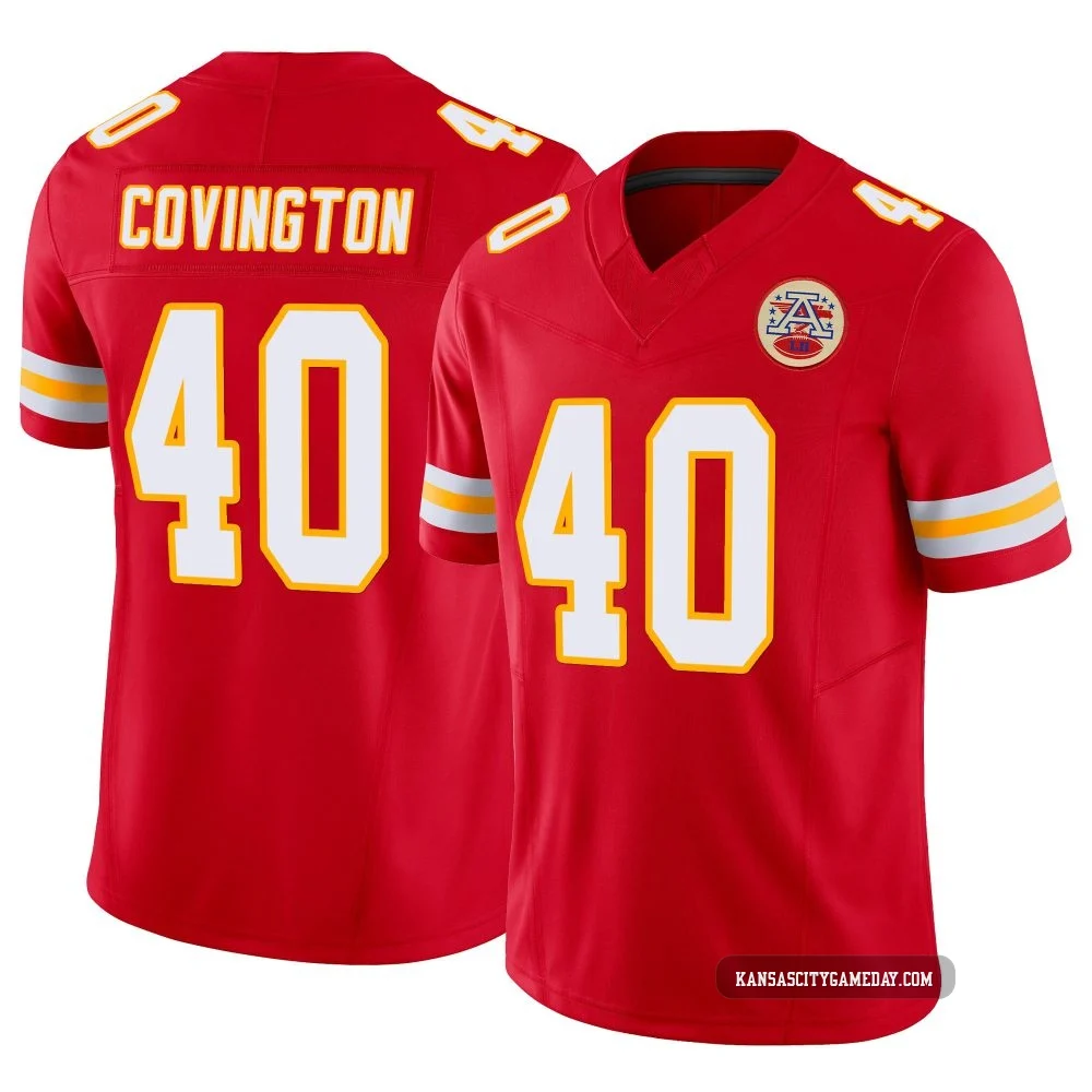 Youth Jacobe Covington Kansas City Chiefs ＃40 Limited Red Vapor F.U.S.E. Jersey