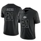Youth Jaden Hicks Kansas City Chiefs ＃21 Limited Black Reflective Jersey