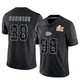 Youth Janarius Robinson Kansas City Chiefs ＃98 Limited Black Reflective Super Bowl LIX Jersey