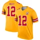 Youth Jared Wiley Kansas City Chiefs ＃12 Legend Gold Inverted Jersey