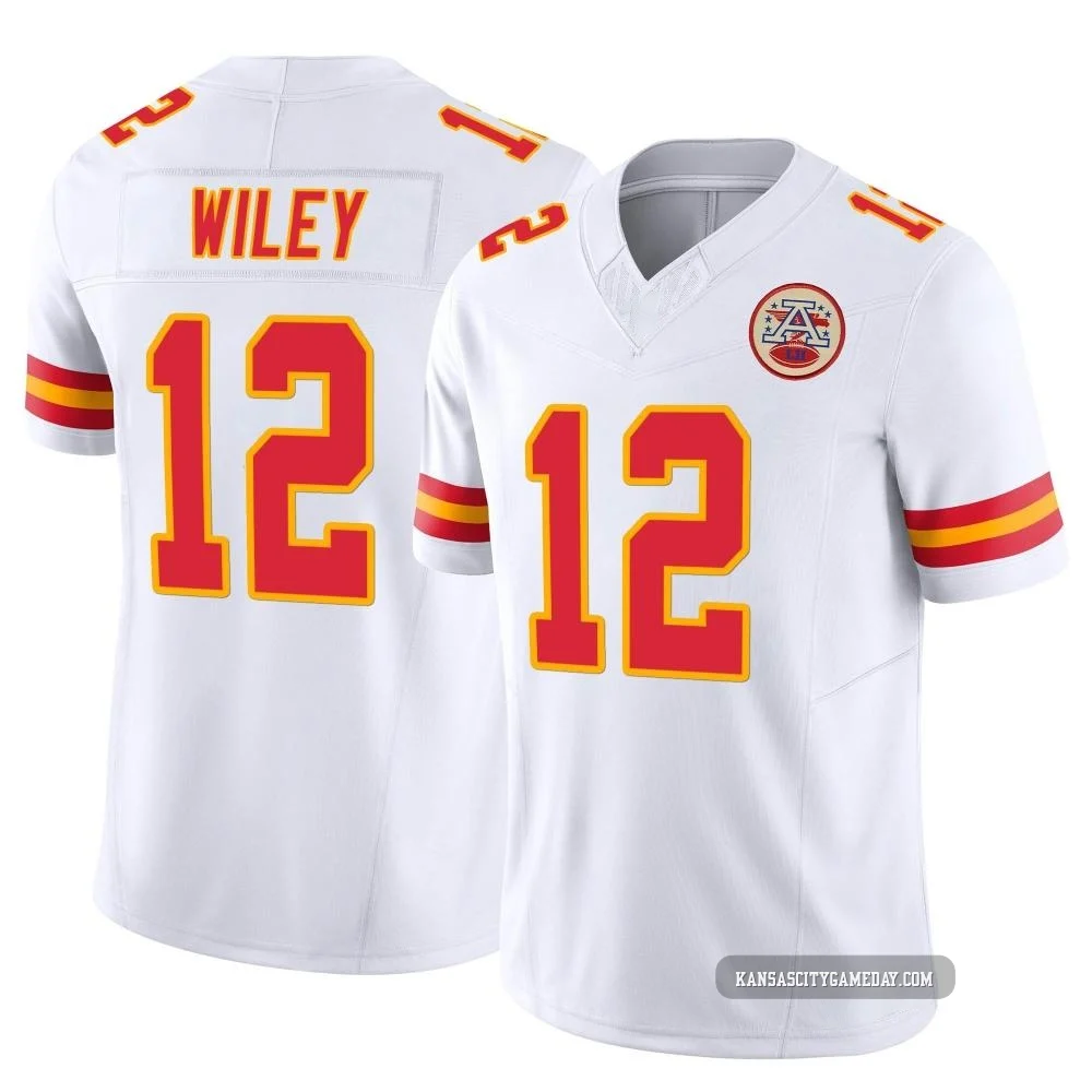 Youth Jared Wiley Kansas City Chiefs ＃12 Limited White Vapor F.U.S.E. Jersey