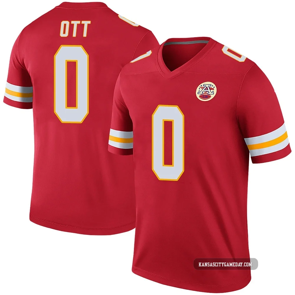 Youth Jaydn Ott Kansas City Chiefs ＃0 Legend Red Color Rush Jersey