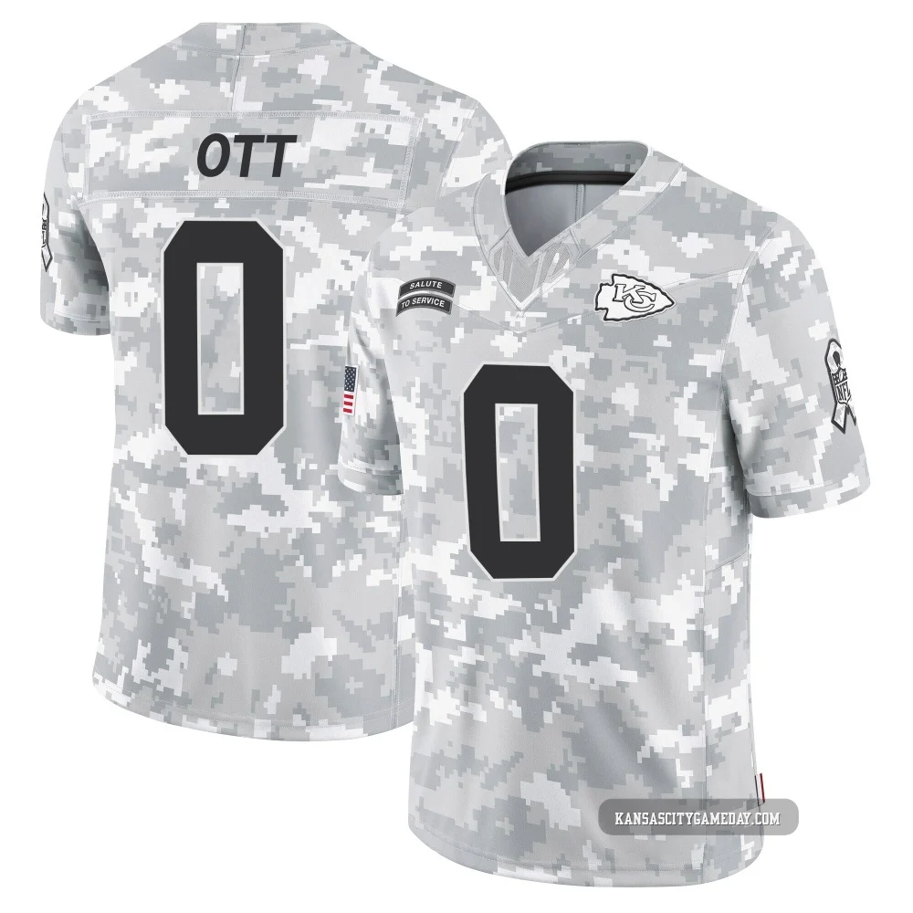 Youth Jaydn Ott Kansas City Chiefs ＃0 Limited Arctic Camo 2024 Salute to Service Jersey