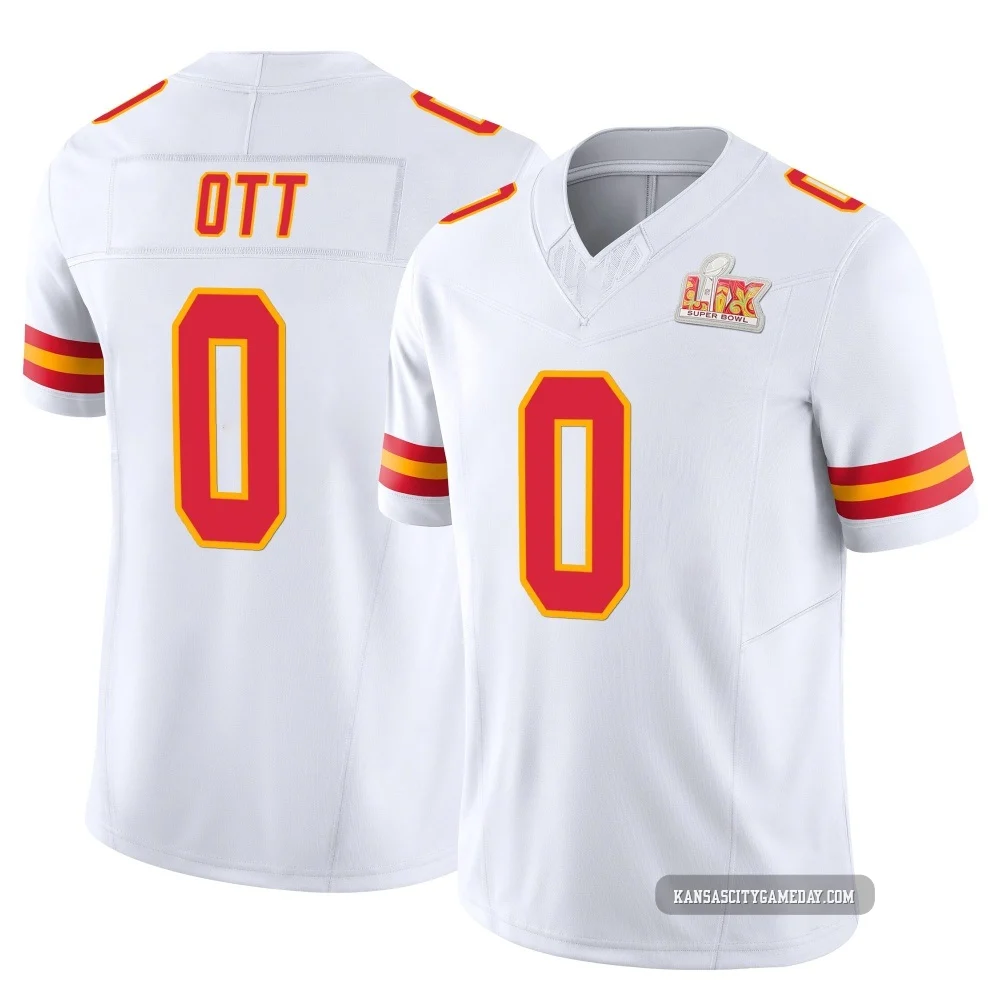 Youth Jaydn Ott Kansas City Chiefs ＃0 Limited White Vapor F.U.S.E. Super Bowl LIX Jersey