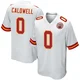 Youth Jeff Caldwell Kansas City Chiefs ＃0 Game White Jersey