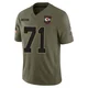 Youth Josh Simmons Kansas City Chiefs ＃71 Limited Olive 2025 Salute to Service Jersey