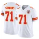 Youth Josh Simmons Kansas City Chiefs ＃71 Limited White Vapor F.U.S.E. Jersey