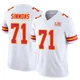 Youth Josh Simmons Kansas City Chiefs ＃71 Limited White Vapor F.U.S.E. Super Bowl LIX Jersey