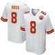 Youth Justyn Ross Kansas City Chiefs ＃8 Game White Jersey