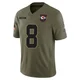 Youth Justyn Ross Kansas City Chiefs ＃8 Limited Olive 2025 Salute to Service Jersey