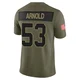 Youth Kam Arnold Kansas City Chiefs ＃53 Limited Olive 2025 Salute to Service Jersey