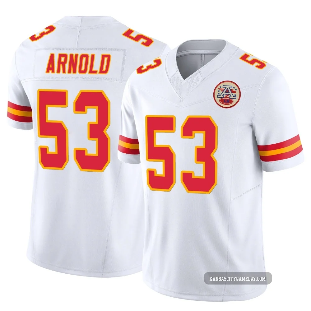 Youth Kam Arnold Kansas City Chiefs ＃53 Limited White Vapor F.U.S.E. Jersey