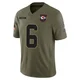 Youth Kenny Cook Kansas City Chiefs ＃6 Limited Olive 2025 Salute to Service Jersey