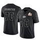 Youth Kingsley Suamataia Kansas City Chiefs ＃76 Limited Black Reflective Super Bowl LIX Jersey