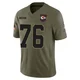Youth Kingsley Suamataia Kansas City Chiefs ＃76 Limited Olive 2025 Salute to Service Jersey