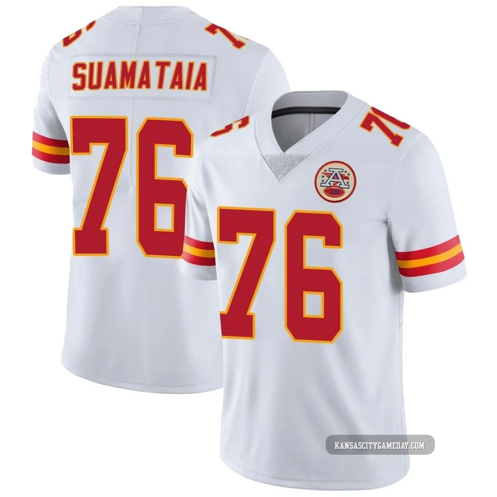 Youth Kingsley Suamataia Kansas City Chiefs ＃76 Limited White Vapor Untouchable Jersey