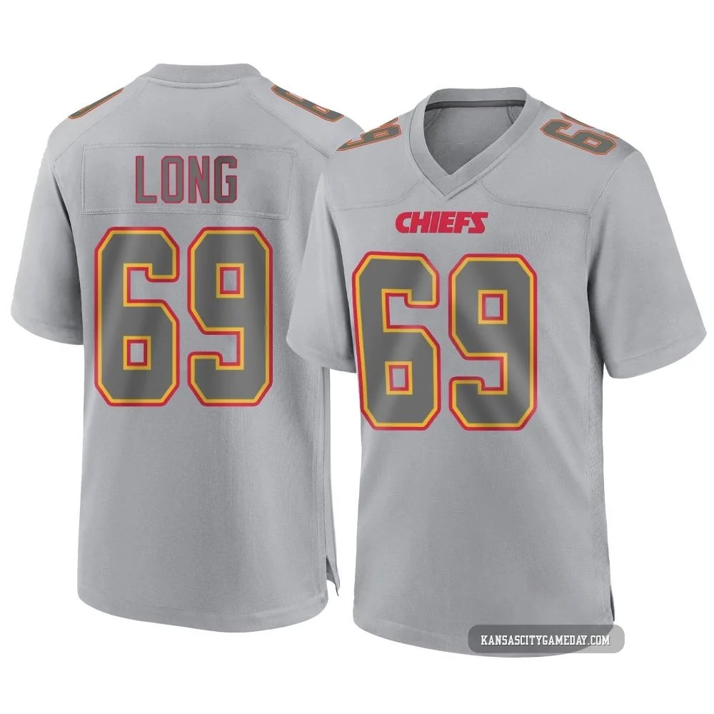Youth Kyle Long Kansas City Chiefs ＃69 Game Gray Atmosphere Fashion Jersey