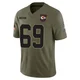 Youth Kyle Long Kansas City Chiefs ＃69 Limited Olive 2025 Salute to Service Jersey
