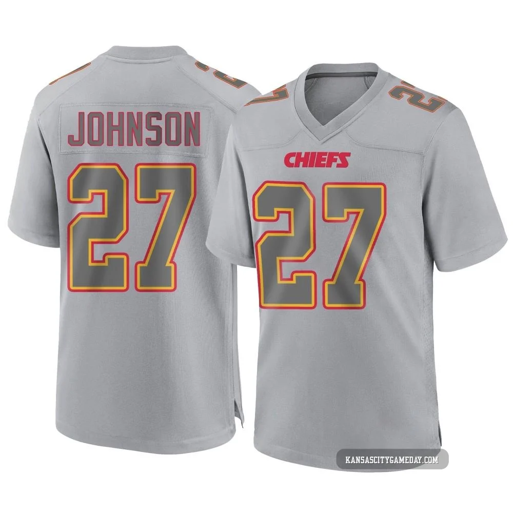 Youth Larry Johnson Kansas City Chiefs ＃27 Game Gray Atmosphere Fashion Jersey