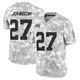 Youth Larry Johnson Kansas City Chiefs ＃27 Limited Arctic Camo 2024 Salute to Service Jersey