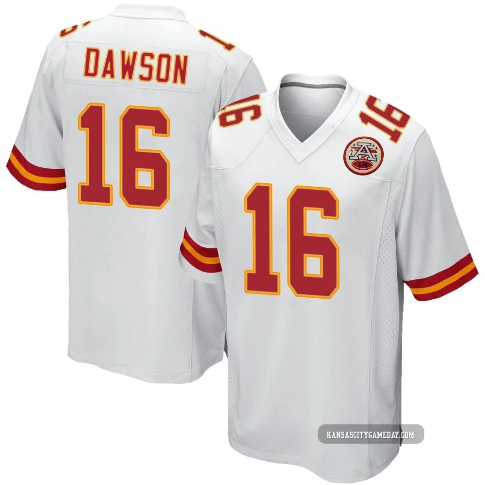 Youth Len Dawson Kansas City Chiefs ＃16 Game White Jersey