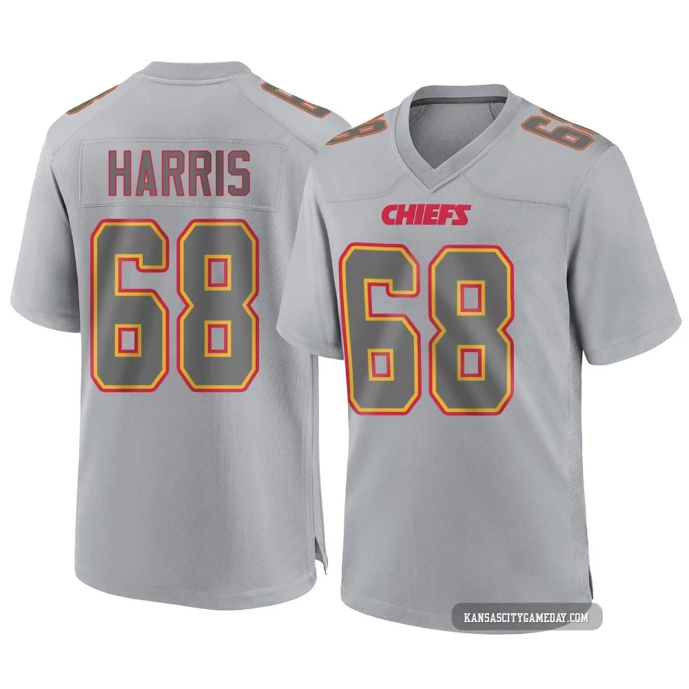 Youth Marcus Harris Kansas City Chiefs ＃68 Game Gray Atmosphere Fashion Jersey