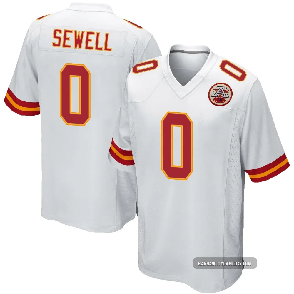 Youth Marlen Sewell Kansas City Chiefs ＃0 Game White Jersey